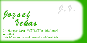 jozsef vekas business card